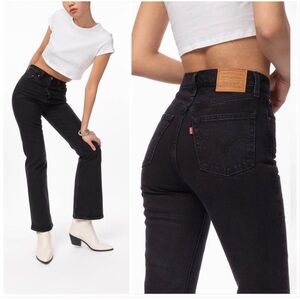 Levi’s Premium Ribcage Bootcut High Rise Black Jeans